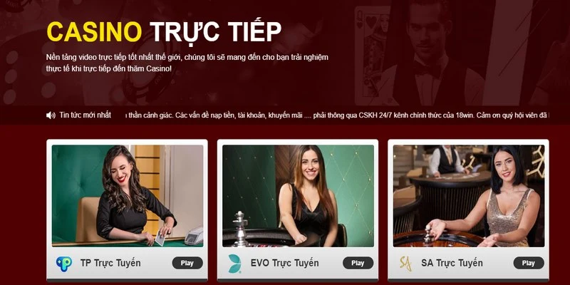 Giới thiệu về casino online 18WIN