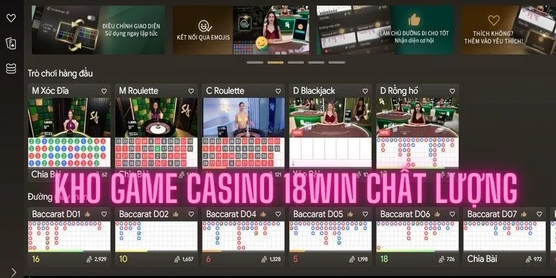 Trò chơi tại casino nhà cái rất chất lượng